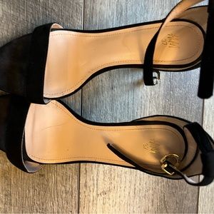 Black simple strap heels